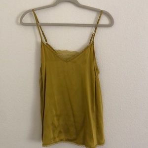 Gold silk cami